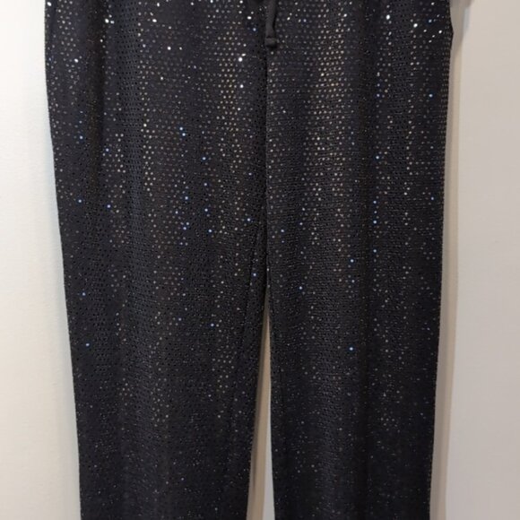 ONE By Chapter One Sequin Jogger Pants Pull On Stretch Glitter Party Lounge Glam - Picture 4 of 10